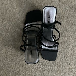 Women’s black high heel size 8 sandal